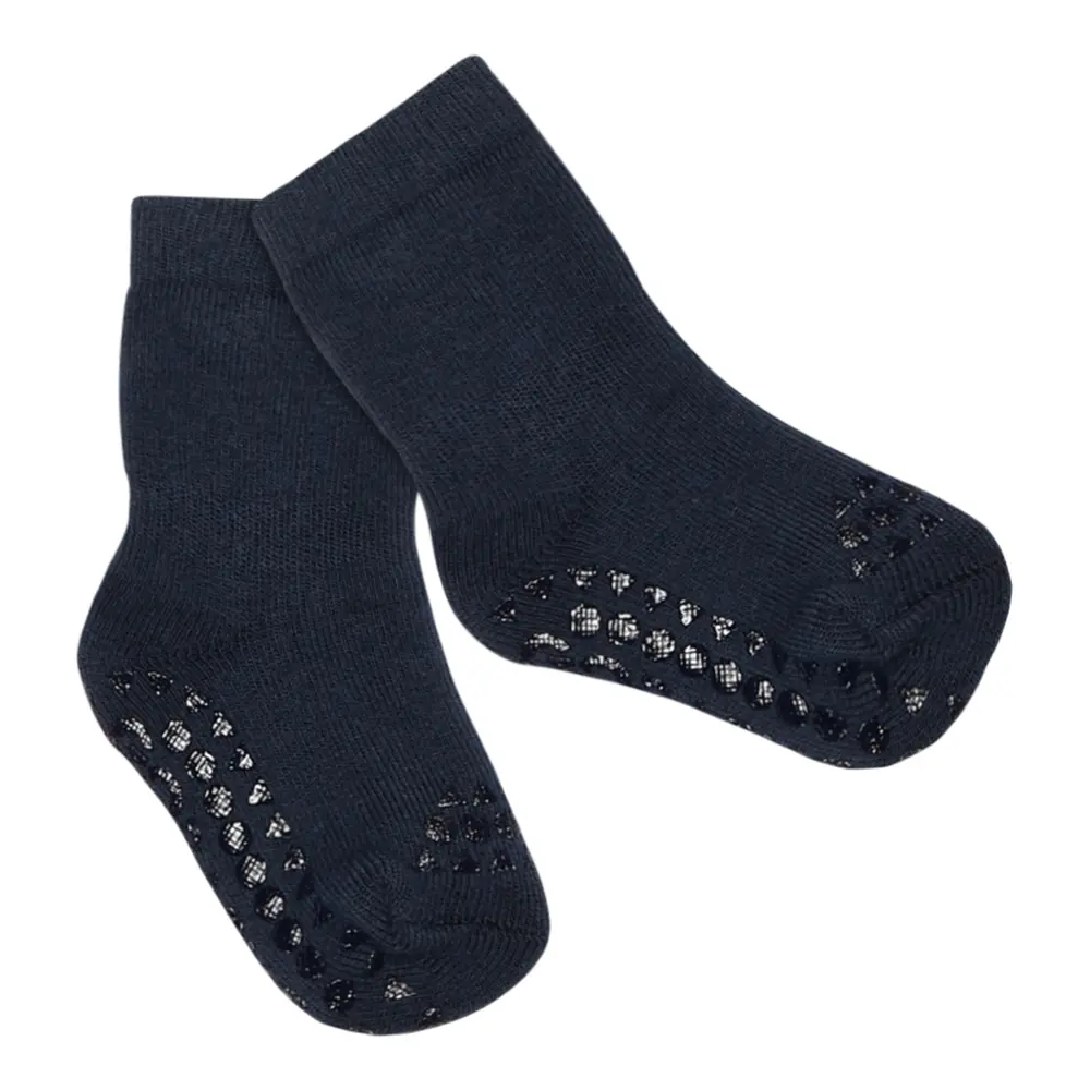 GoBabyGo Skridsikre Strømper Terry Bomuld - Navy Blue - 23/26