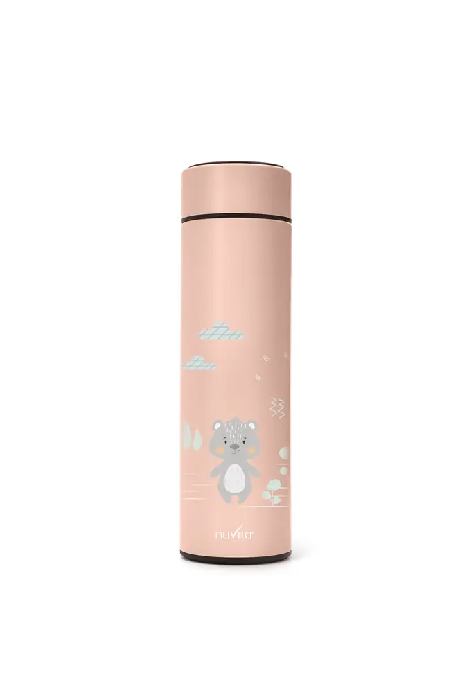 Nuvita Termobeholder Rustfristål LED-display 500 ml - Rosa