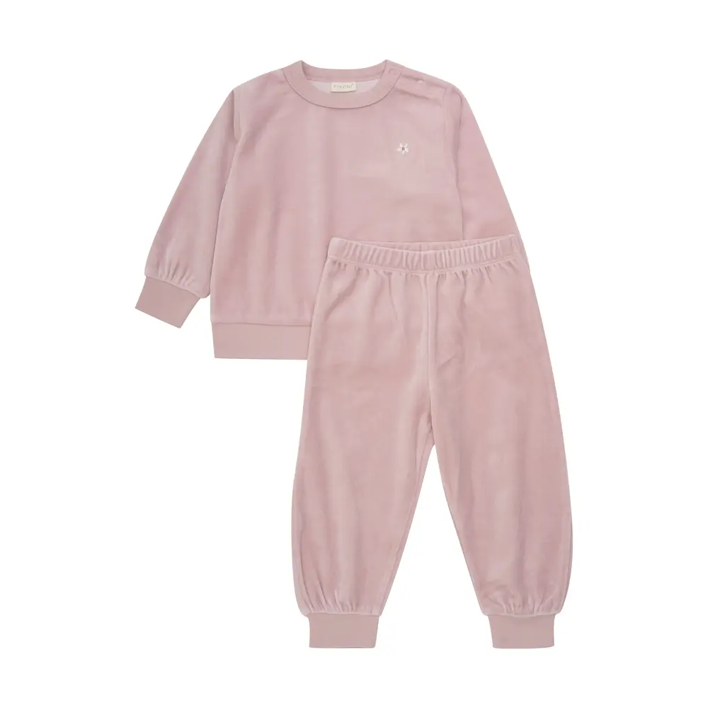 Velour Jogging sæt - Shadow gray - 86