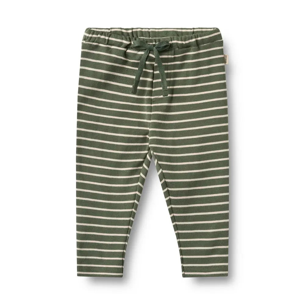Wheat Manfred Jersey Bukser - Dark Green Stripe - 80
