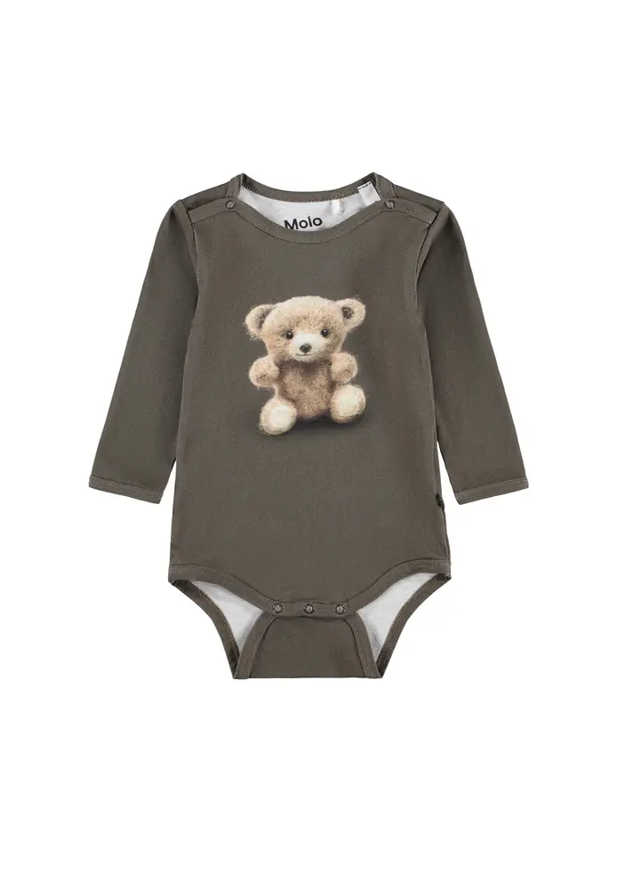 Molo Foss Langærmet Body - Felt Bear - 86