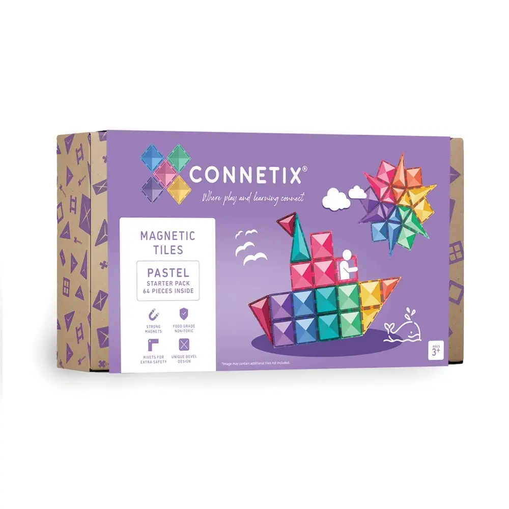 Starter Pack Magnetsæt 64 dele - Pastel