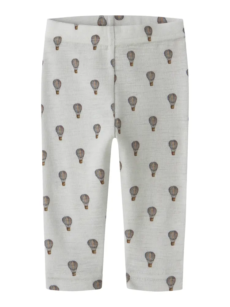 Lil' Atelier Noel Nor Uld Leggings - Oyster Mushroom - 80