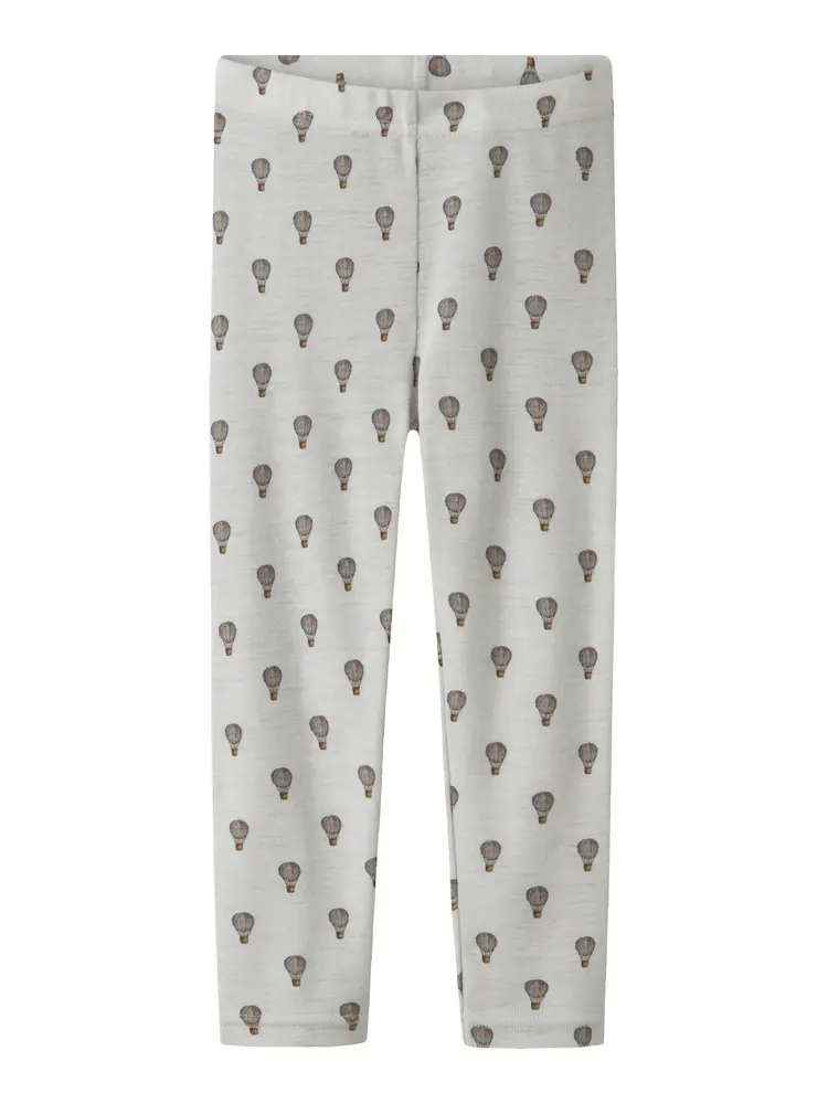 Lil' Atelier Noel Nor Uld Slim Leggings - Oyster Mushroom - 104