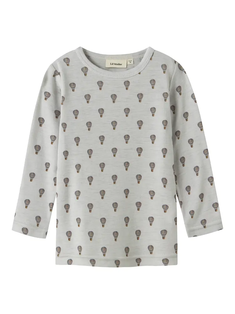 Lil' Atelier Noel Nor Uld Bluse - Oyster Mushroom - 116