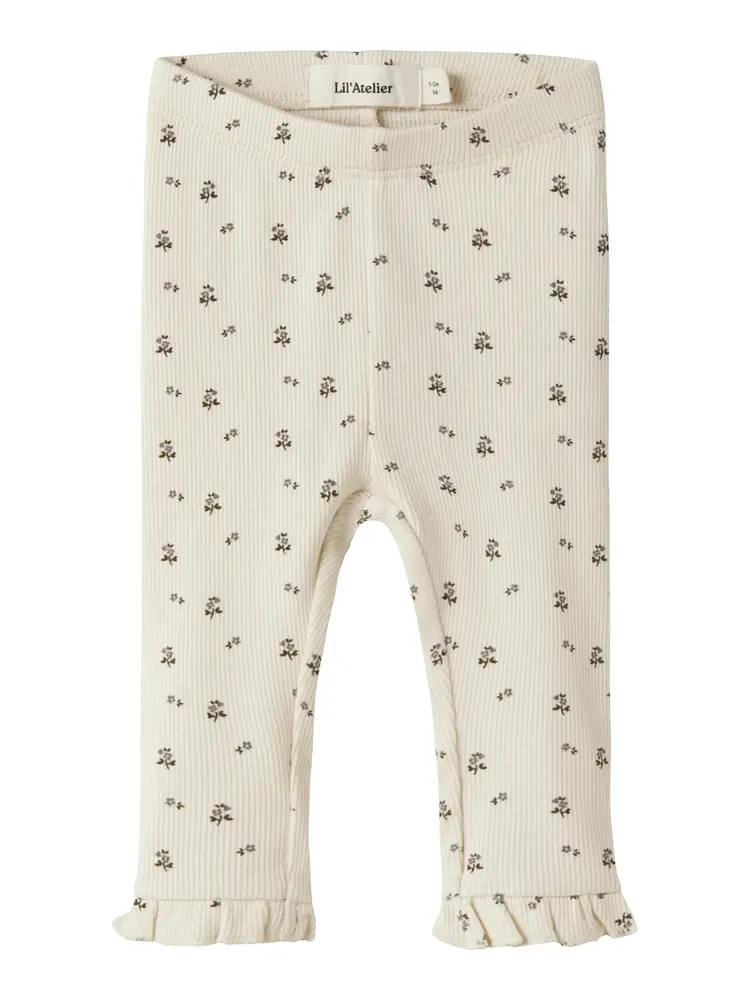 Lil' Atelier Lago Mer Slim Leggings - Turtledove - 62