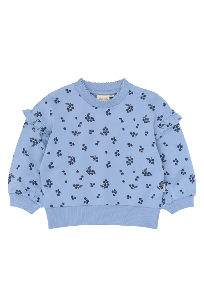 Petit Piao Gween Sweatshirt - Stonewash Blueberry  - 80 CM