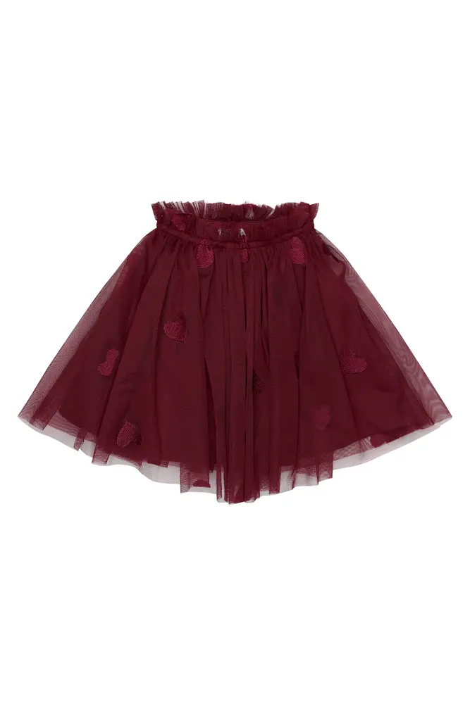 The New Siblings Vonda Mesh Nederdel - Burgundy - 104